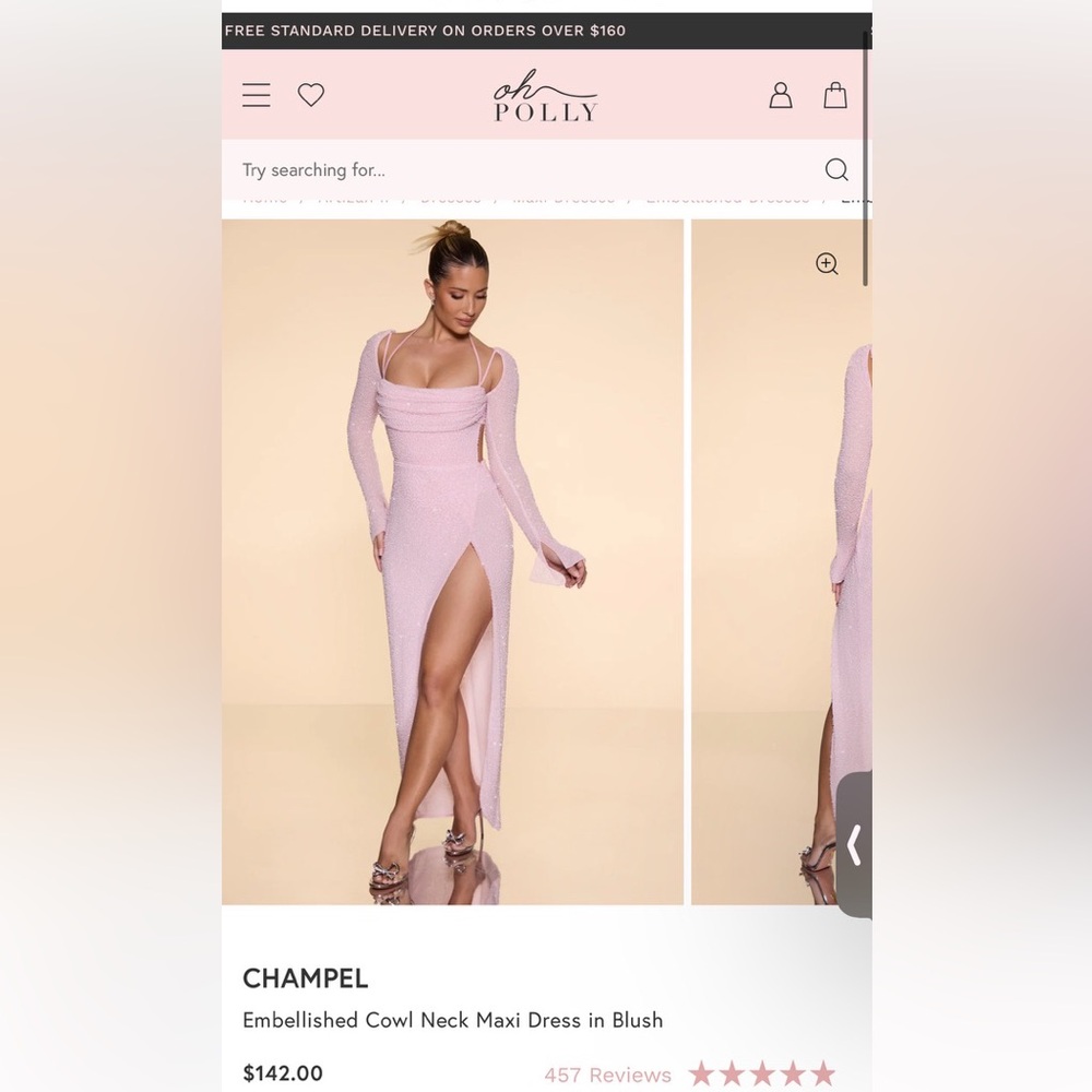 Formal gown blush pink